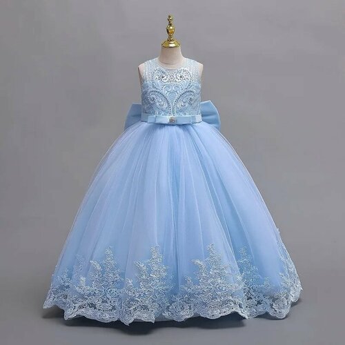 платье mqatz для девочки, голубое