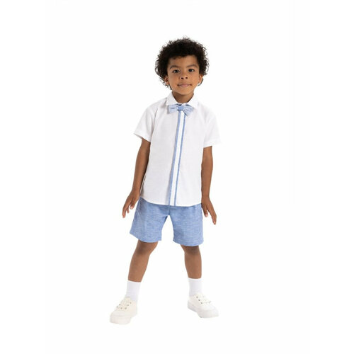 рубашка с коротким рукавом карамелли для мальчика, белая