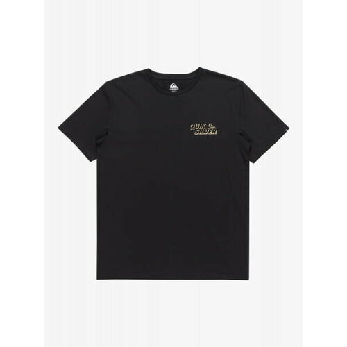 мужская футболка с круглым вырезом quiksilver, черная