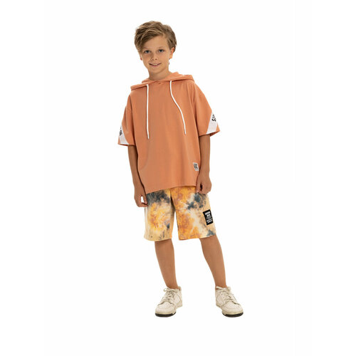 футболка с коротким рукавом карамелли для мальчика, оранжевая