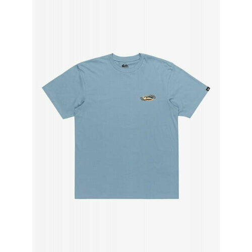 мужская футболка с круглым вырезом quiksilver, синяя