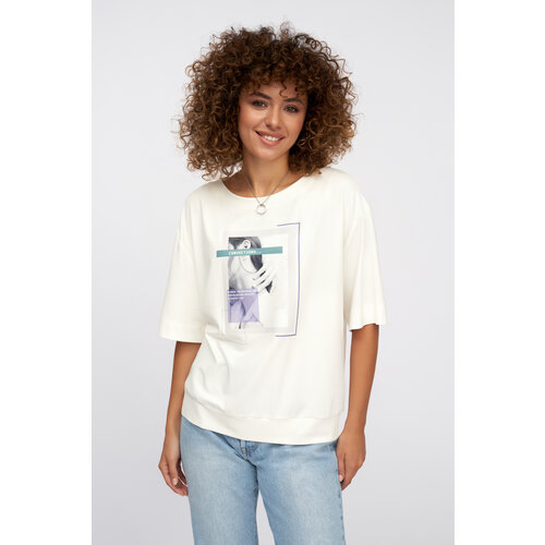 женская футболка с коротким рукавом electrastyle, белая