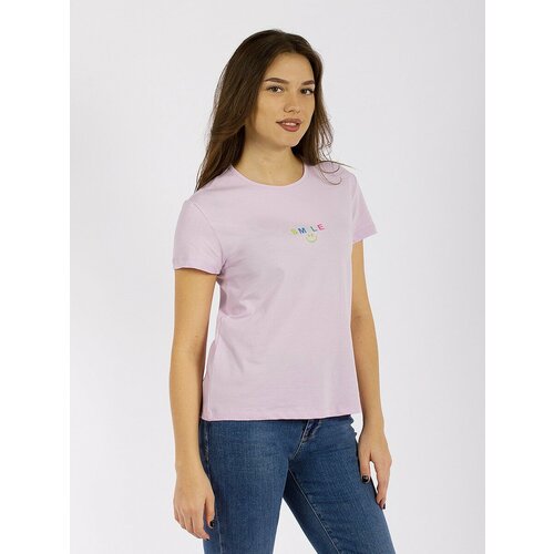 женская футболка с надписями dairos, лиловая