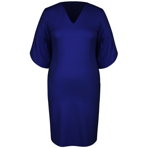 женское платье с v-образным вырезом mila bezgerts, синее