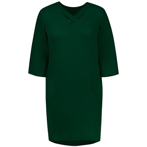 женское платье с v-образным вырезом mila bezgerts, зеленое