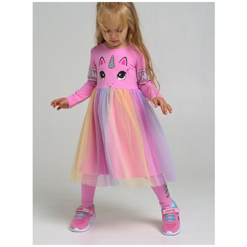 платье макси playtoday для девочки, розовое