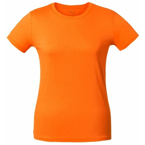 женская футболка удлиненные t-bolka, оранжевая