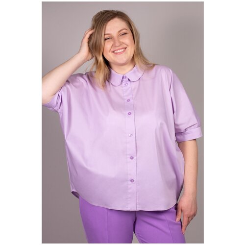 женская свободные блузка mila bezgerts, фиолетовая