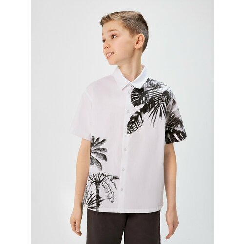 рубашка с коротким рукавом acoola для мальчика, белая