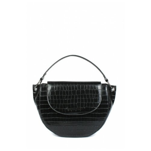 женская кожаные сумка marco tozzi, черная