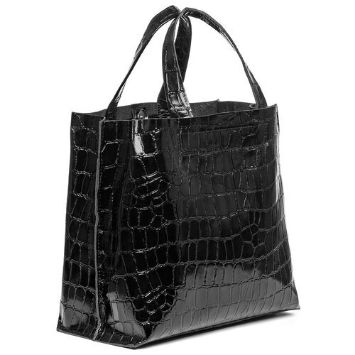 женская кожаные сумка ofta, черная