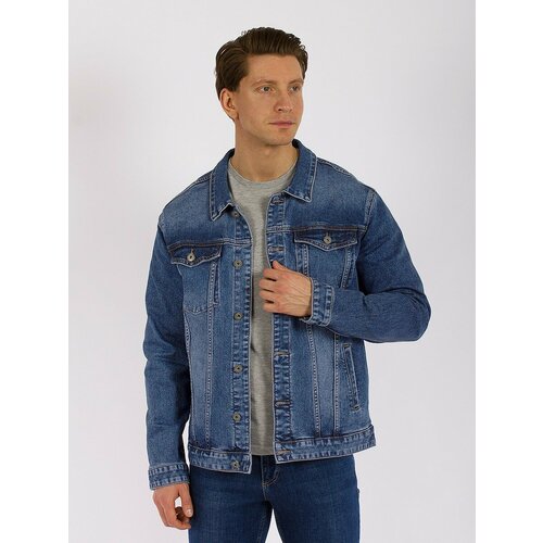 мужская джинсовые куртка super data, синяя