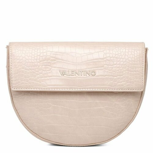 женская сумка через плечо valentino, бежевая