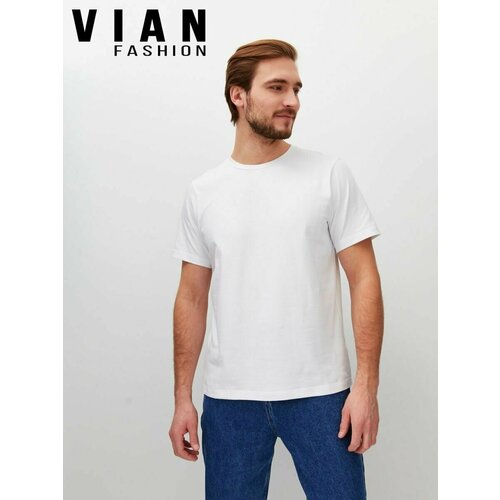 мужская футболка с коротким рукавом vianfashion, белая