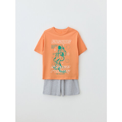 пижама sela для мальчика, оранжевая