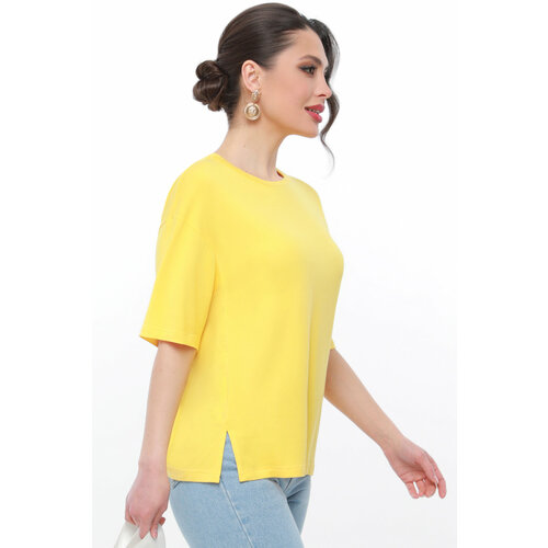 женская футболка с коротким рукавом dstrend, желтая