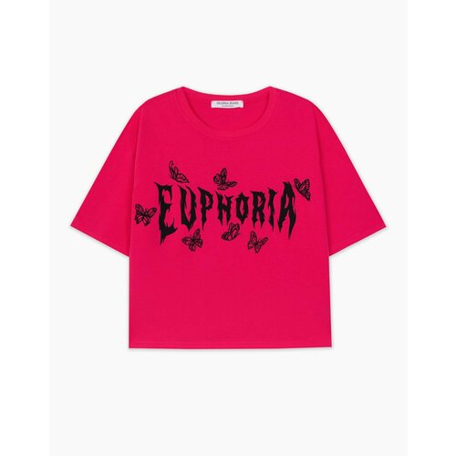 футболка gloria jeans для девочки, розовая