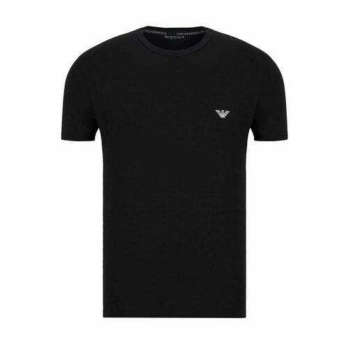 мужская футболка с коротким рукавом emporio armani, черная