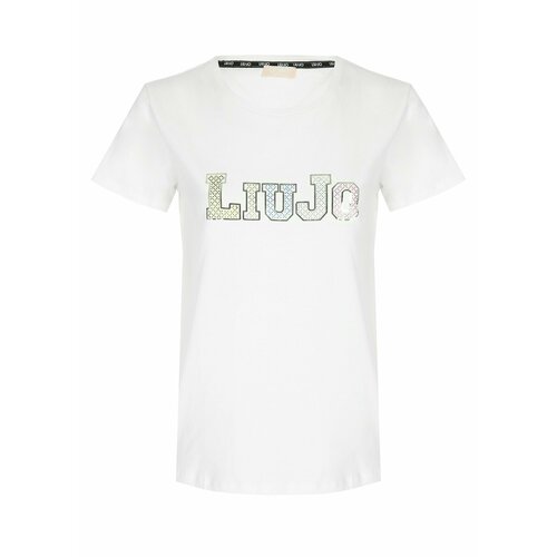женская футболка с коротким рукавом liu jo, белая