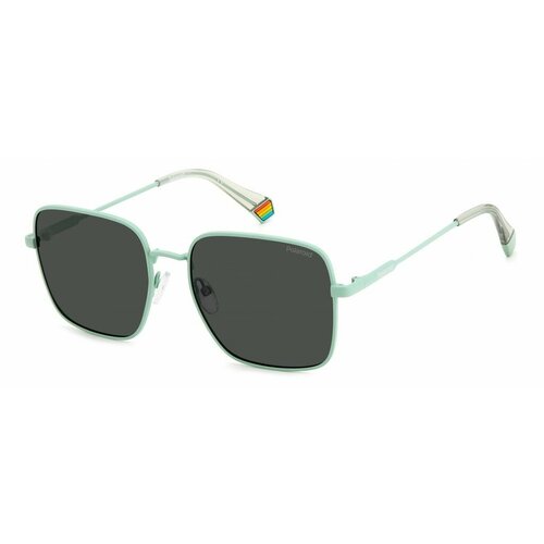 женские солнцезащитные очки polaroid, зеленые