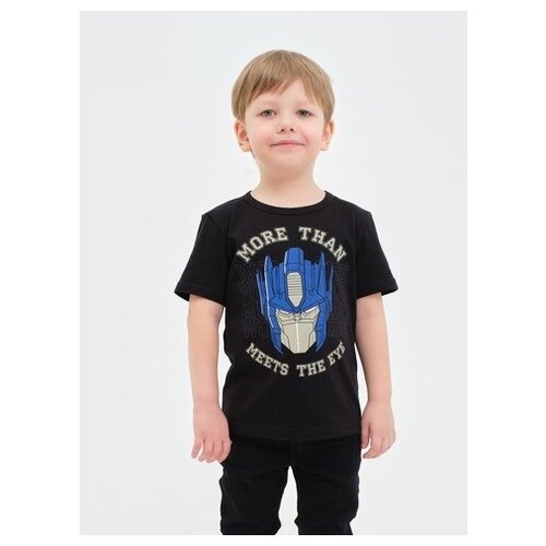 футболка с рисунком kaftan для мальчика, черная