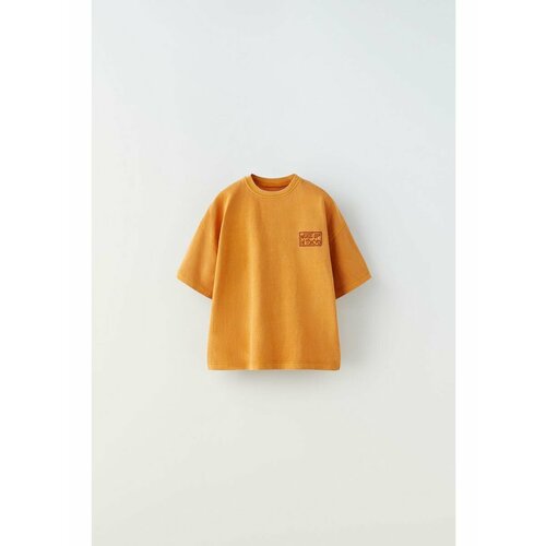 футболка с коротким рукавом zara для мальчика, оранжевая
