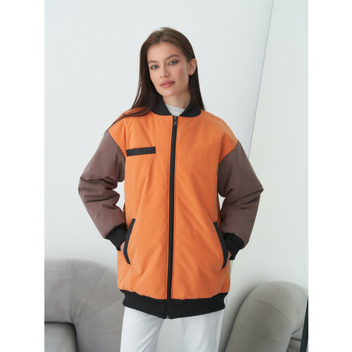 женская куртка бомбер onicape, оранжевая
