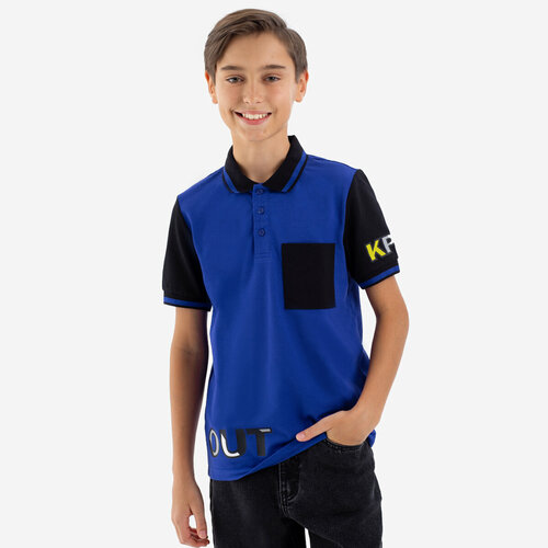 футболка kapika для мальчика, синяя