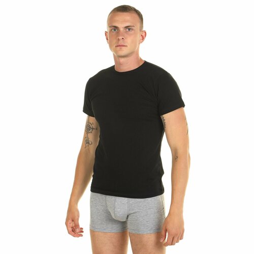 мужская футболка с круглым вырезом dondon, черная