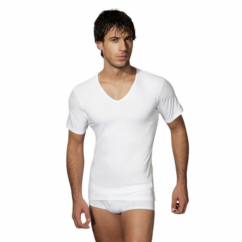 мужская футболка с v-образным вырезом doreanse, белая