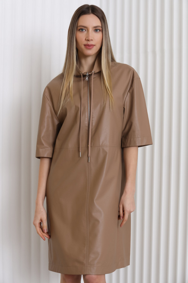 женское платье мини marc aurel, коричневое
