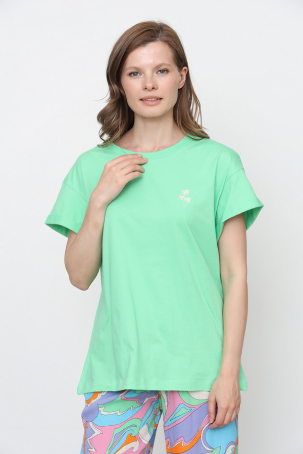 женская футболка rich and royal, зеленая
