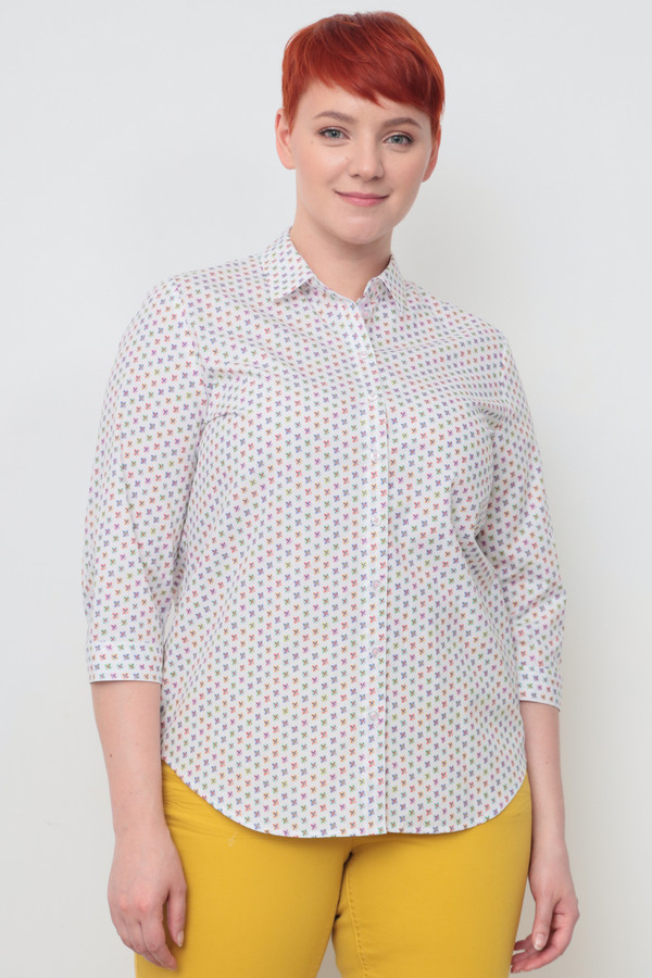 женская рубашка с коротким рукавом erfo, разноцветная