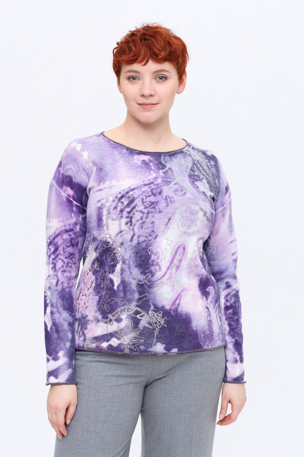 женский пуловер rabe collection, фиолетовый
