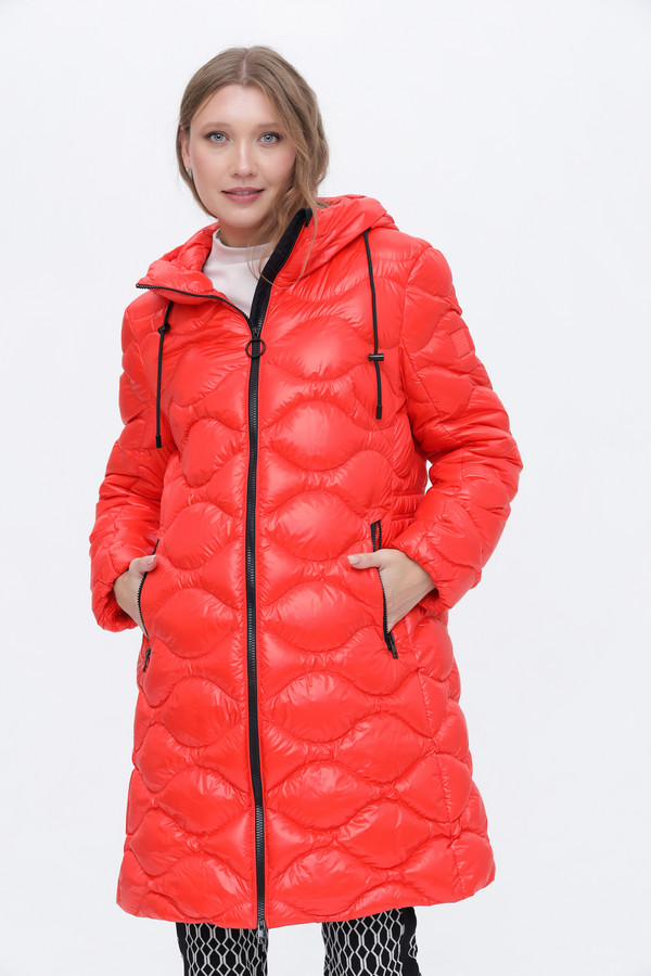 женское пальто marc cain, красное