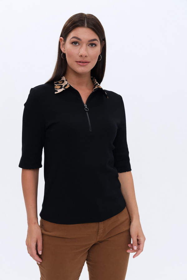 женская футболка marc cain, черная