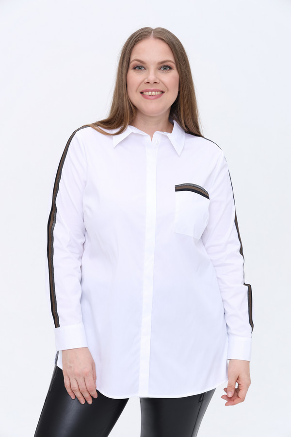 женская рубашка с длинным рукавом tuzzi, белая