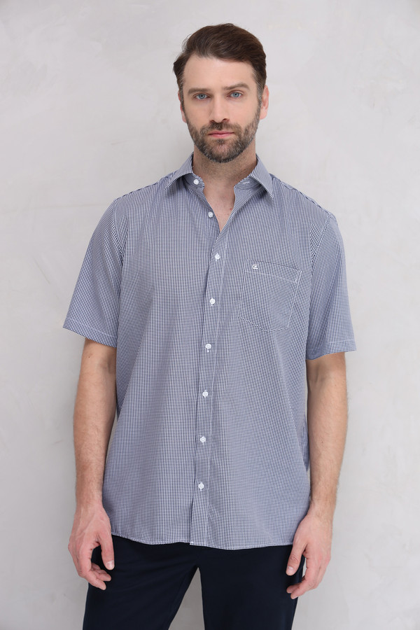 мужская рубашка с коротким рукавом casa moda