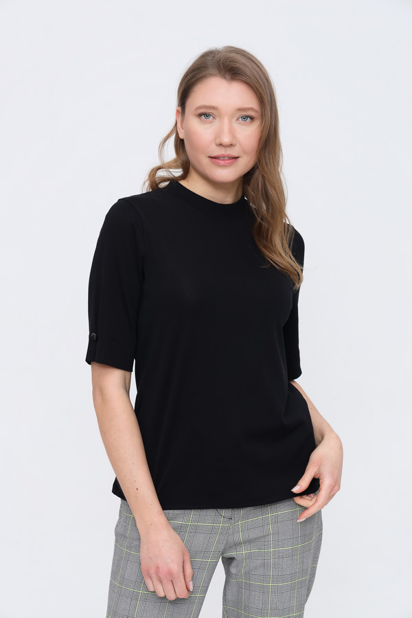 женская футболка marc cain, черная