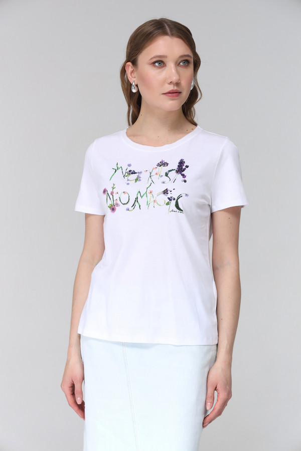 женская футболка marc cain, белая