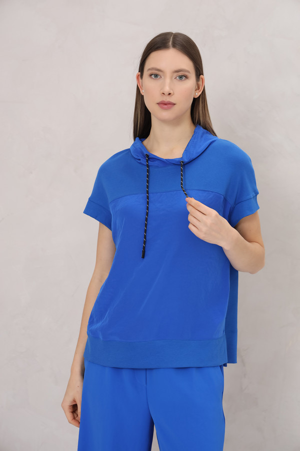 женская футболка marc cain, синяя