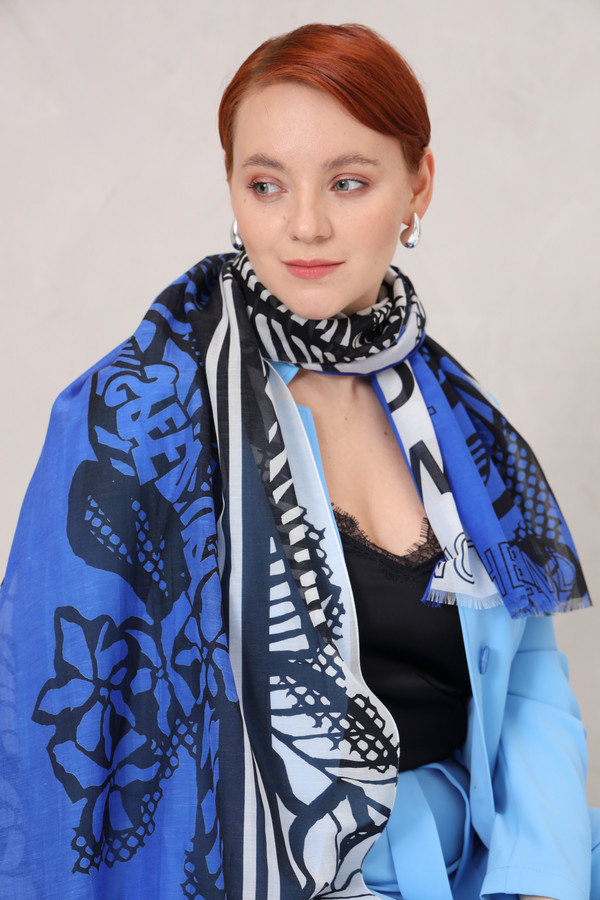 женский шарф marc cain, синий