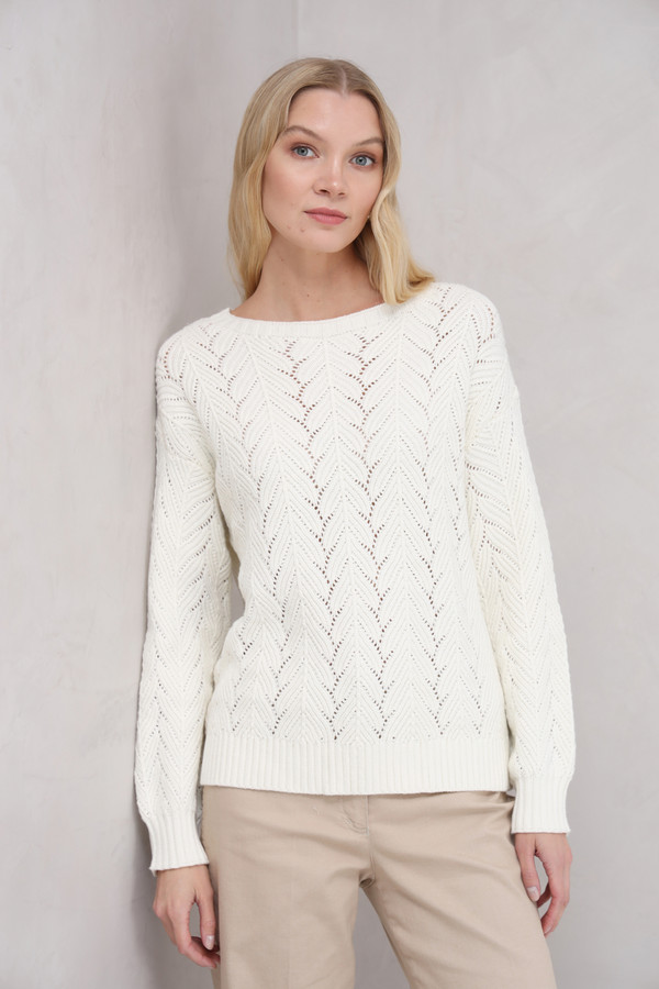 женский пуловер broadway, белый
