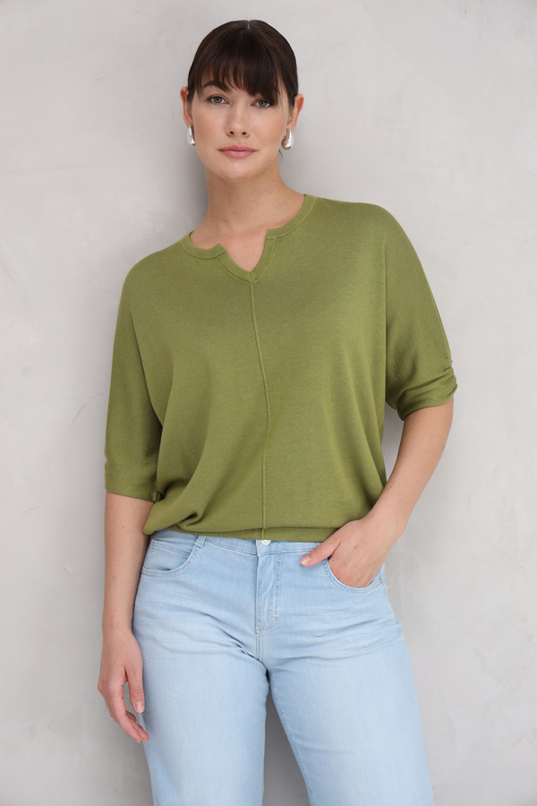 женский пуловер repeat, зеленый