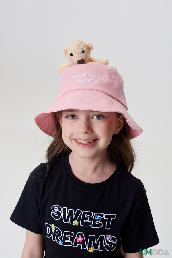 шапка choupette для девочки, розовая