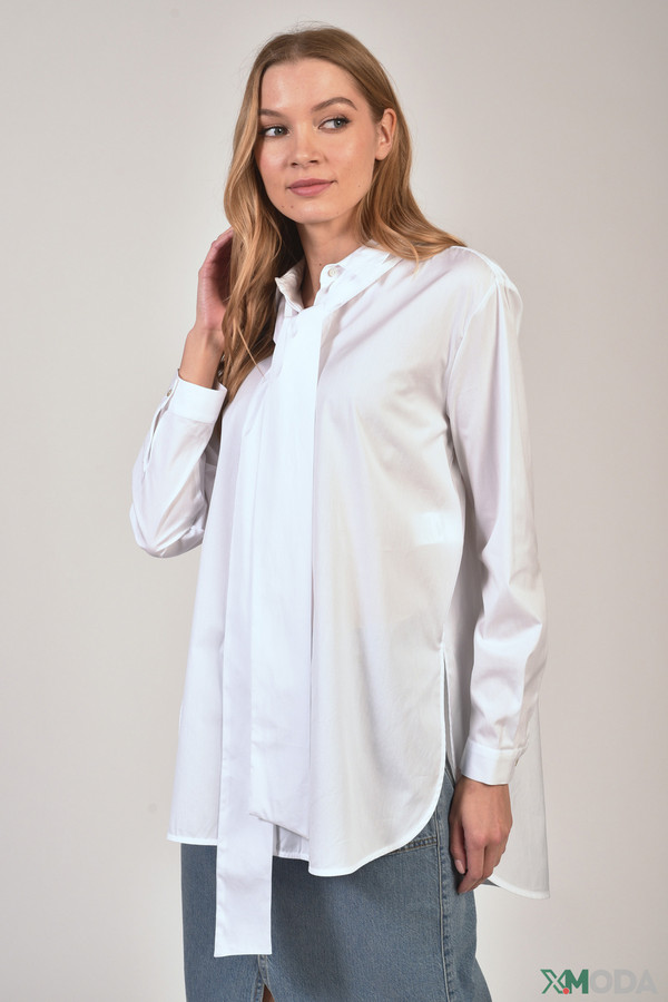 женская рубашка с длинным рукавом iblues, белая