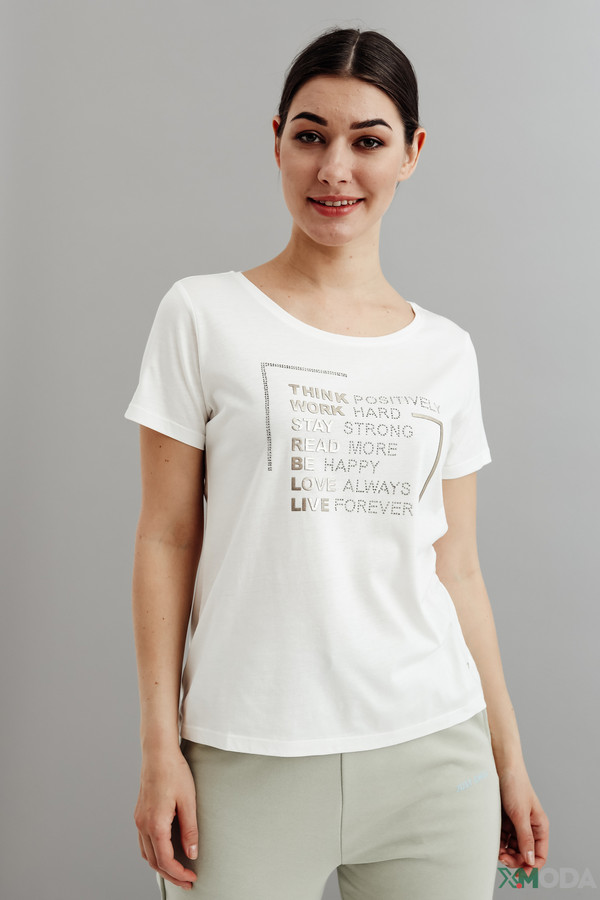 женская футболка monari, белая