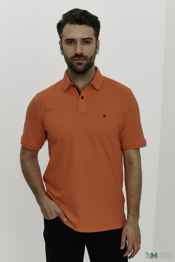 мужское поло casa moda, оранжевое