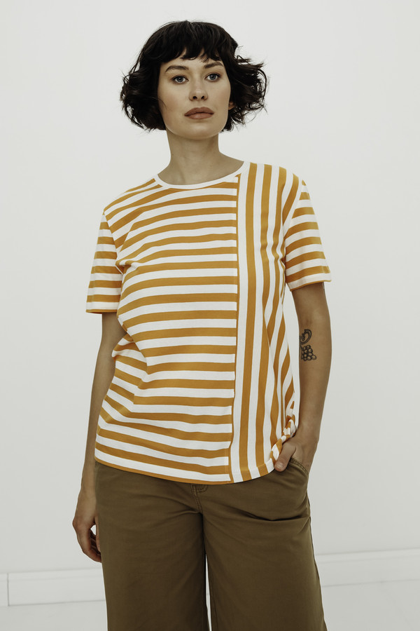 женская футболка s.oliver, разноцветная