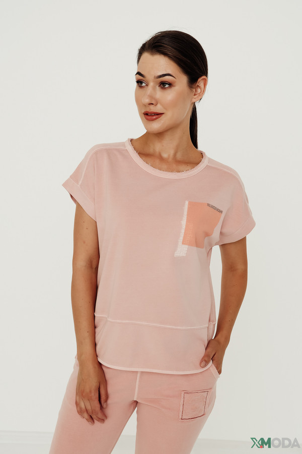 женская футболка monari, розовая